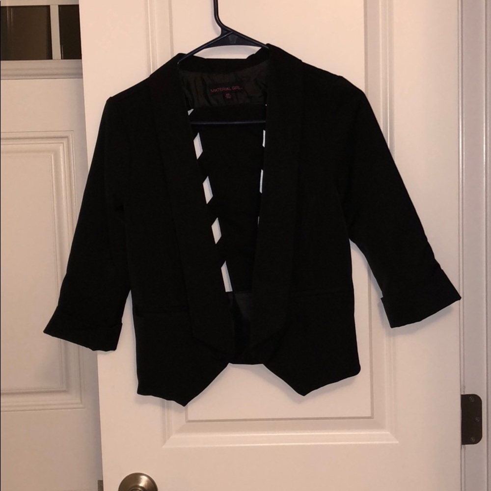 Macys material girl juniors black blazer/jacket